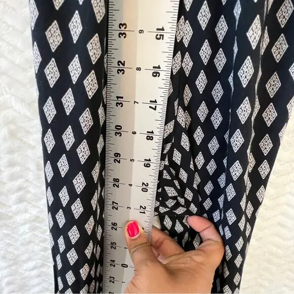 Japna Black White Handmade Artsy Boho Wide Leg Jumpsuit Womens Sz XS - Picture 12 of 13